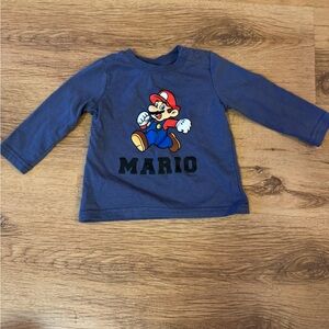 Nintendo Blue Long Sleeve Mario Tee